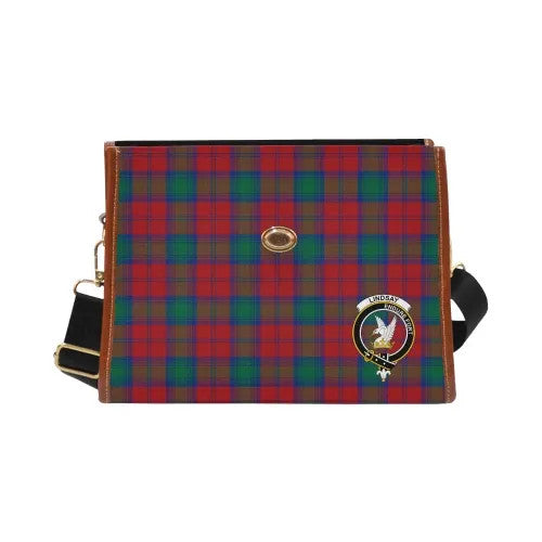 Scottish Lindsay Clan Crest Tartan Waterproof Canvas Bag Tartan Plaid 2