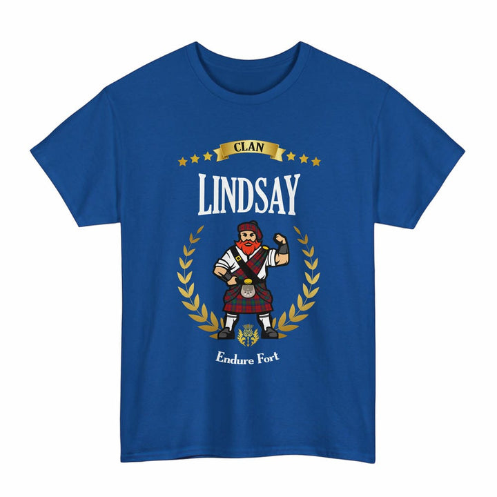 Scottish Lindsay Clan Tartan T-Shirt - Motto Scotsman Tartan Plaid Royal Color