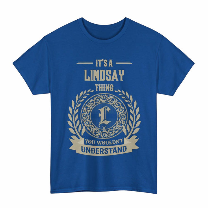 Scottish Lindsay Clan Tartan T-Shirt - Vintage Family Name Tartan Plaid Royal Color