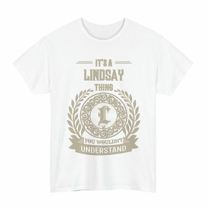 Scottish Lindsay Clan Tartan T-Shirt - Vintage Family Name Tartan Plaid White Color