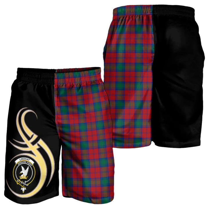 Scottish Lindsay Modern Clan Crest Tartan Believe in Me Men's Shorts