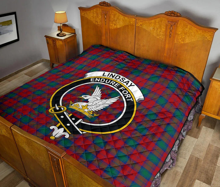 Scottish Lindsay Modern Clan Crest Tartan Quilt Tartan Plaid 12