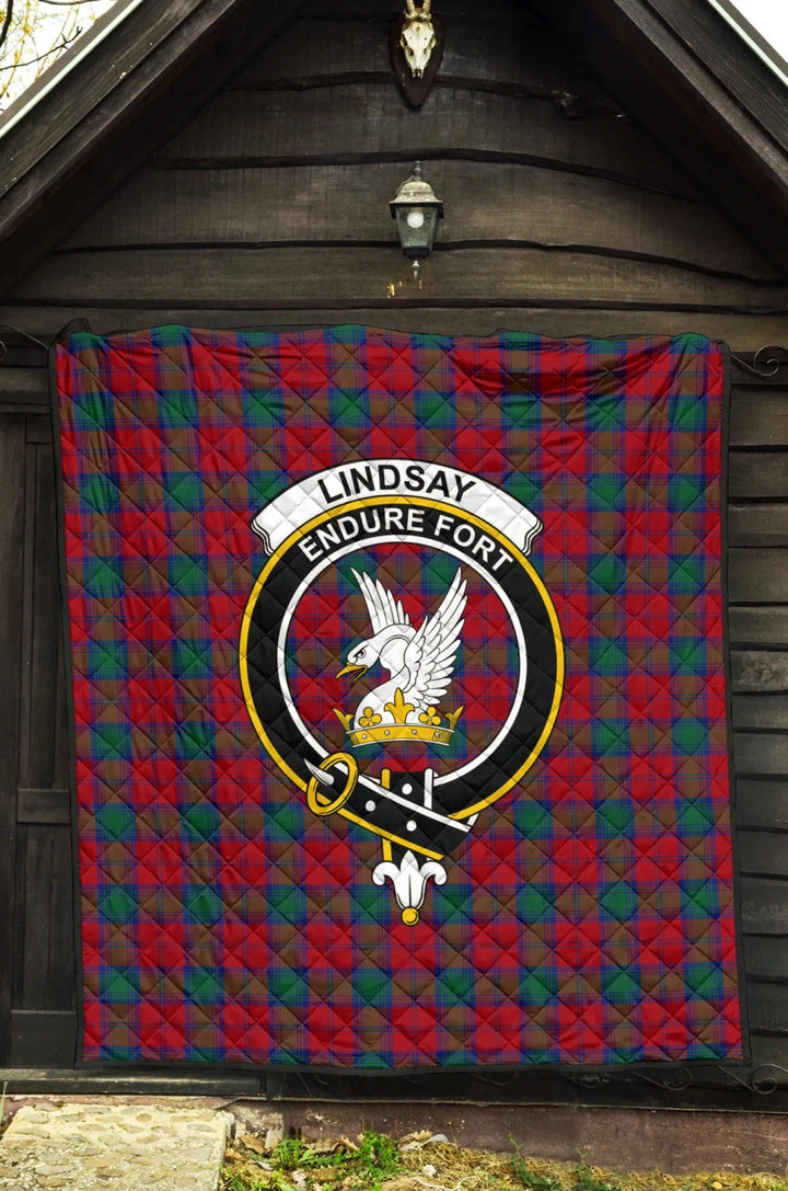 Scottish Lindsay Modern Clan Crest Tartan Quilt Tartan Plaid 3