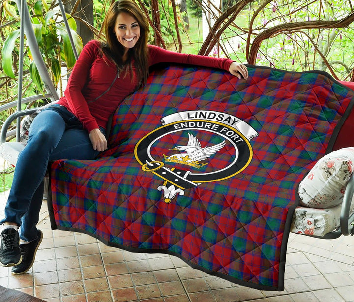Scottish Lindsay Modern Clan Crest Tartan Quilt Tartan Plaid 5