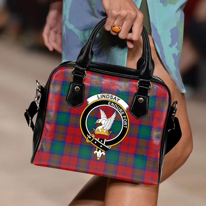 Scottish Lindsay Modern Clan Crest Tartan Shoulder Handbag Tartan Plaid 3