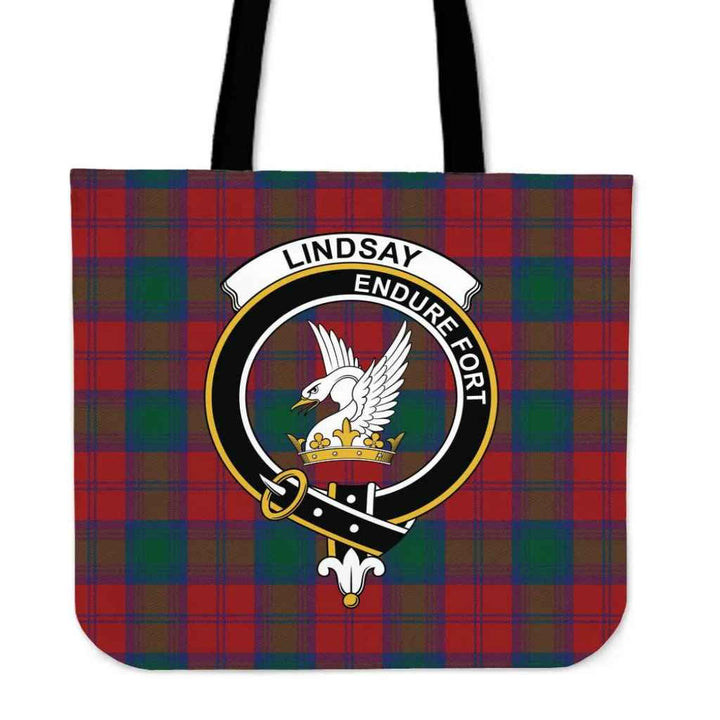 Scottish Lindsay Modern Clan Crest Tartan Tote Bag Tartan Plaid