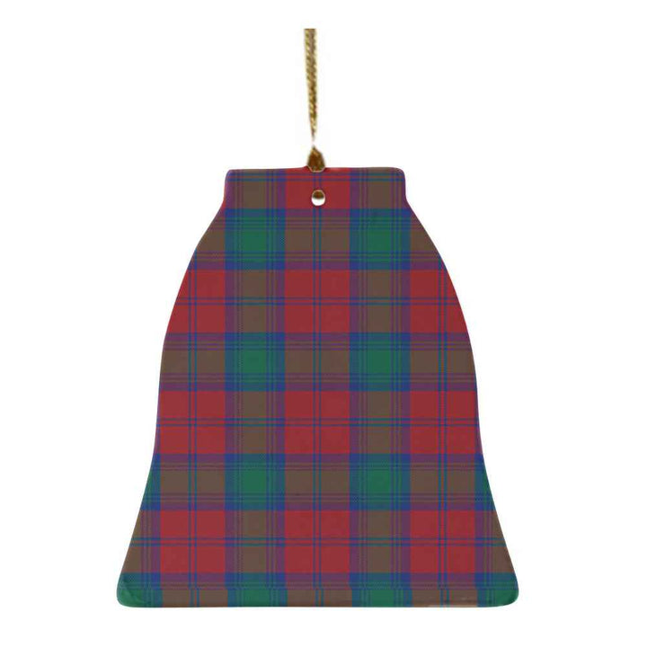 Scottish Lindsay Modern Clan Tartan Ceramic Ornament Bell Shape Tartan Plaid