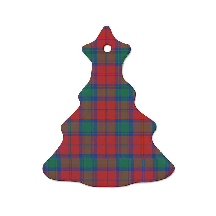 Scottish Lindsay Modern Clan Tartan Ceramic Ornament  Tree Shape Tartan Plaid