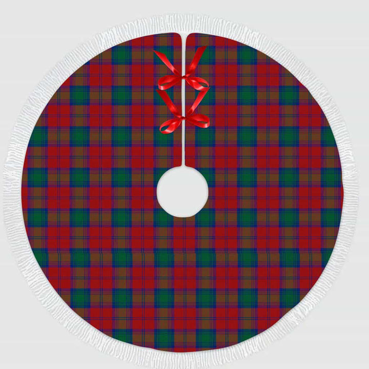 Scottish Lindsay Modern Clan Tartan Christmas Tree Skirt Tassels 1 Tartan Plaid