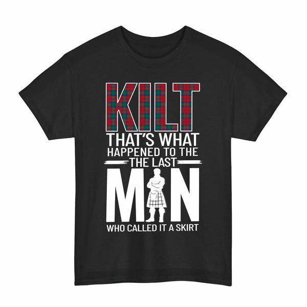 Scottish Lindsay Modern Clan Tartan Funny Scotland Kilt T-Shirt Tartan Plaid Black Color