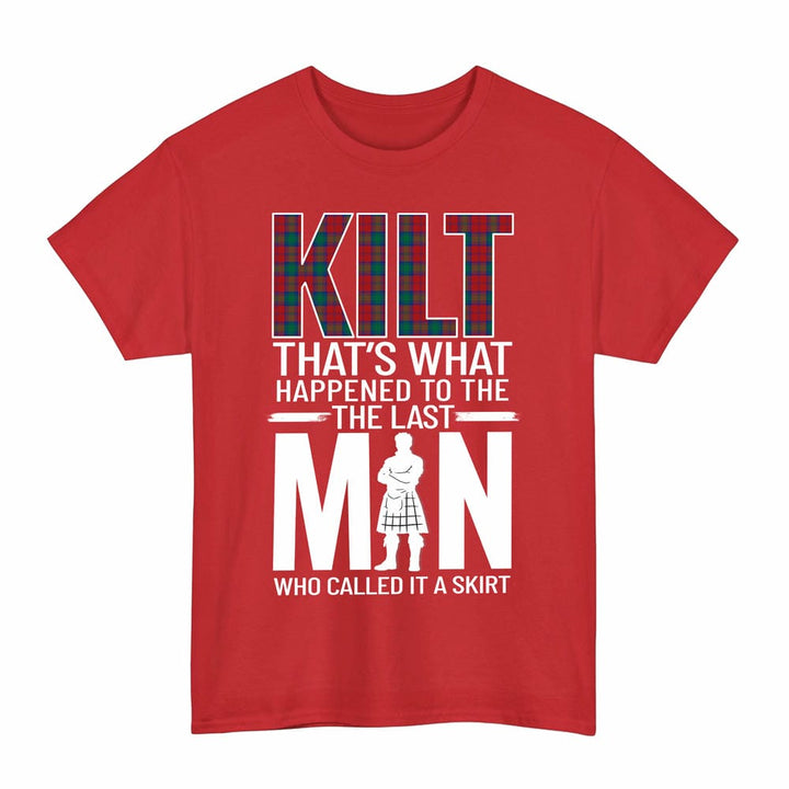Scottish Lindsay Modern Clan Tartan Funny Scotland Kilt T-Shirt Tartan Plaid Red Color
