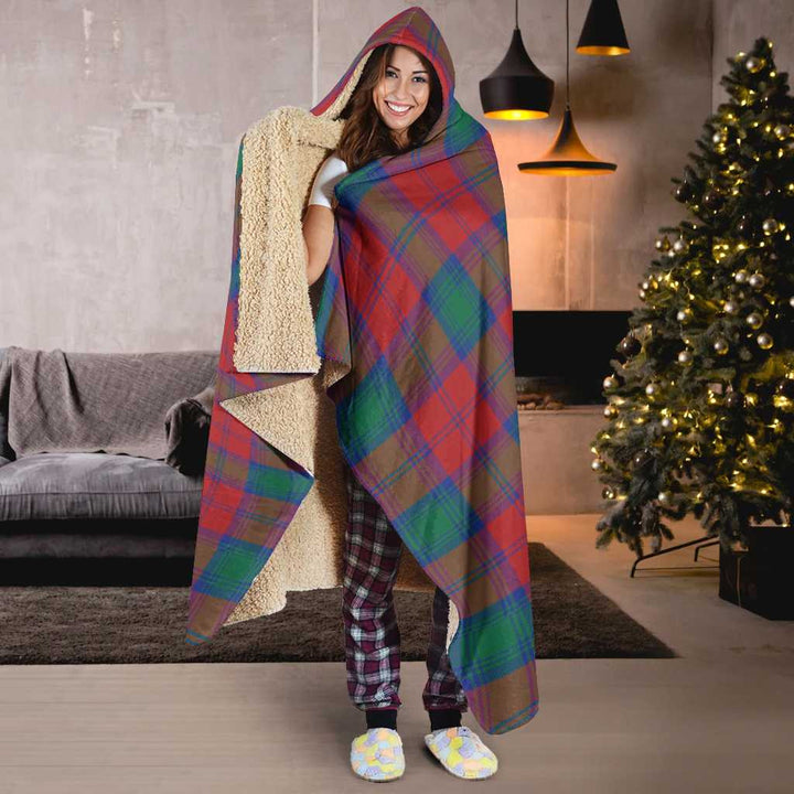 Scottish Lindsay Modern Clan Tartan Hooded Blanket Tartan Plaid 6