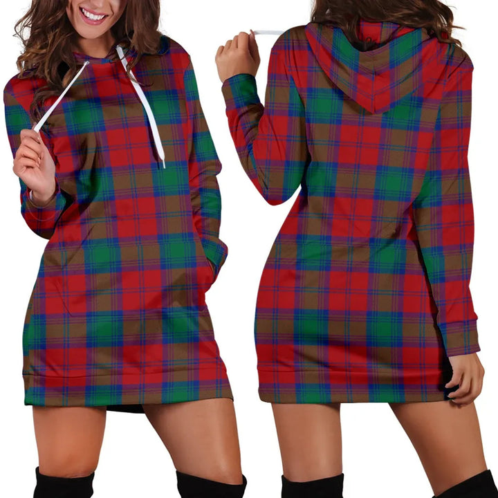 Scottish Lindsay Modern Clan Tartan Hoodie Dress