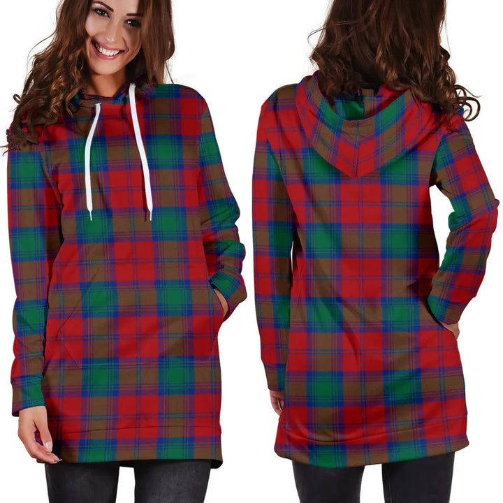 Scottish Lindsay Modern Clan Tartan Hoodie Dress