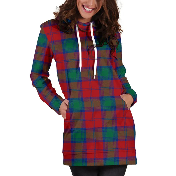 Scottish Lindsay Modern Clan Tartan Hoodie Dress