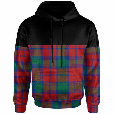 Scottish Lindsay Modern Clan Tartan Hoodie - Horizontal Style Front Side Tartan Plaid