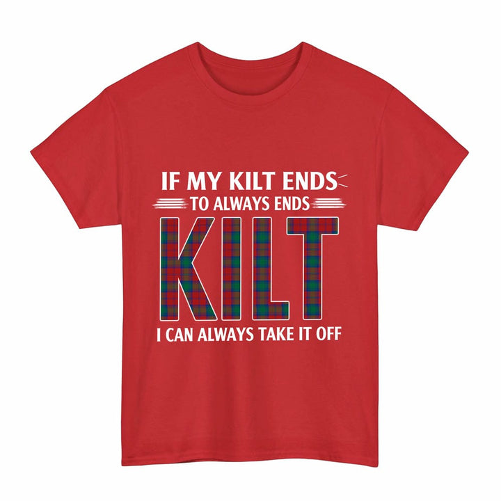 Scottish Lindsay Modern Clan Tartan Kilt Pride T-Shirt Tartan Plaid Red Color