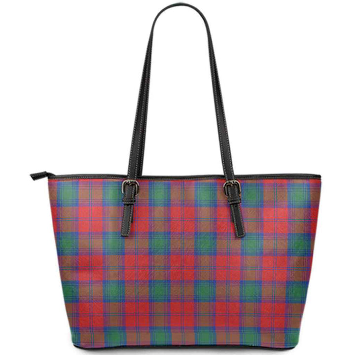 Scottish Lindsay Modern Clan Tartan Leather Tote Tartan Plaid