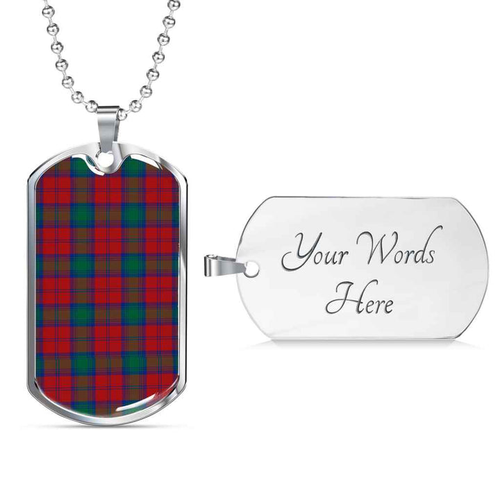 Scottish Lindsay Modern Clan Tartan Military Dog Tag Necklace Tartan Plaid 3