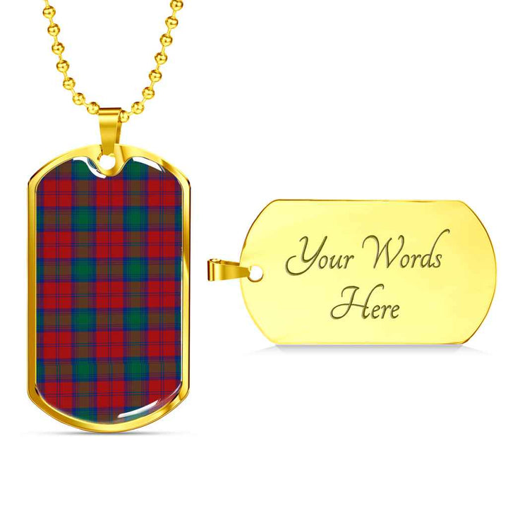 Scottish Lindsay Modern Clan Tartan Military Dog Tag Necklace Tartan Plaid 4