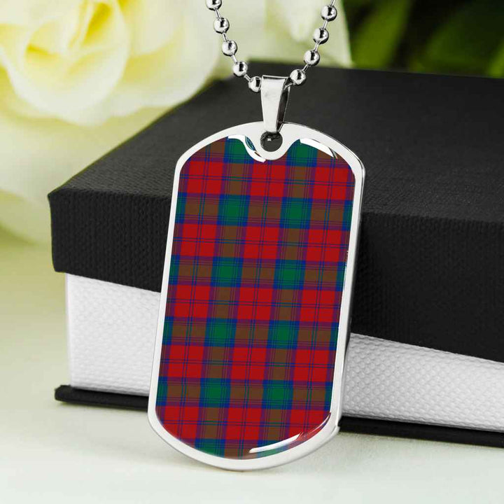 Scottish Lindsay Modern Clan Tartan Military Dog Tag Necklace Tartan Plaid 5