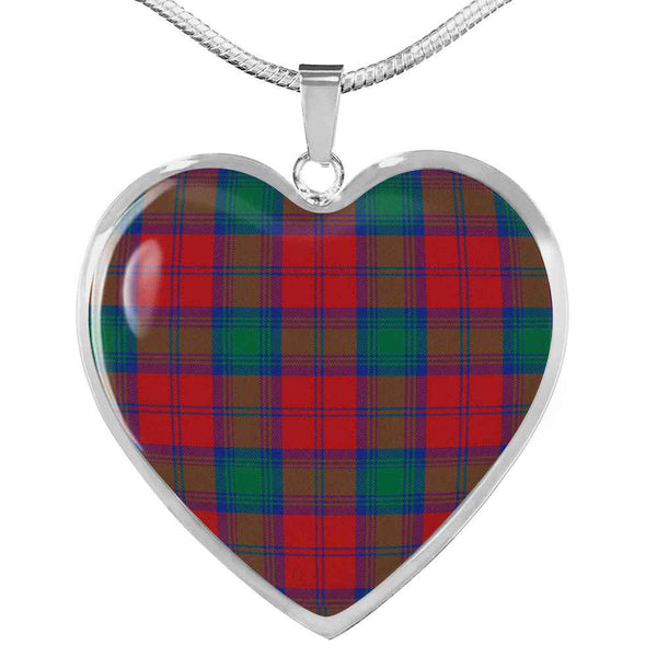 Scottish Lindsay Modern Clan Tartan Necklace Heart Tartan Plaid 1