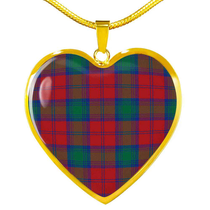 Scottish Lindsay Modern Clan Tartan Necklace Heart Tartan Plaid 2