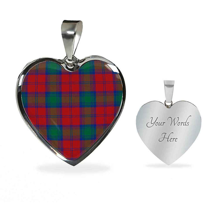 Scottish Lindsay Modern Clan Tartan Necklace Heart Tartan Plaid 3