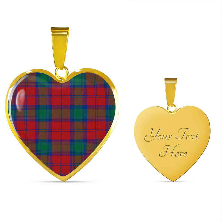 Scottish Lindsay Modern Clan Tartan Necklace Heart Tartan Plaid 4