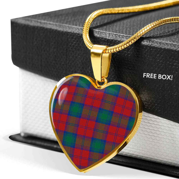Scottish Lindsay Modern Clan Tartan Necklace Heart Tartan Plaid 6