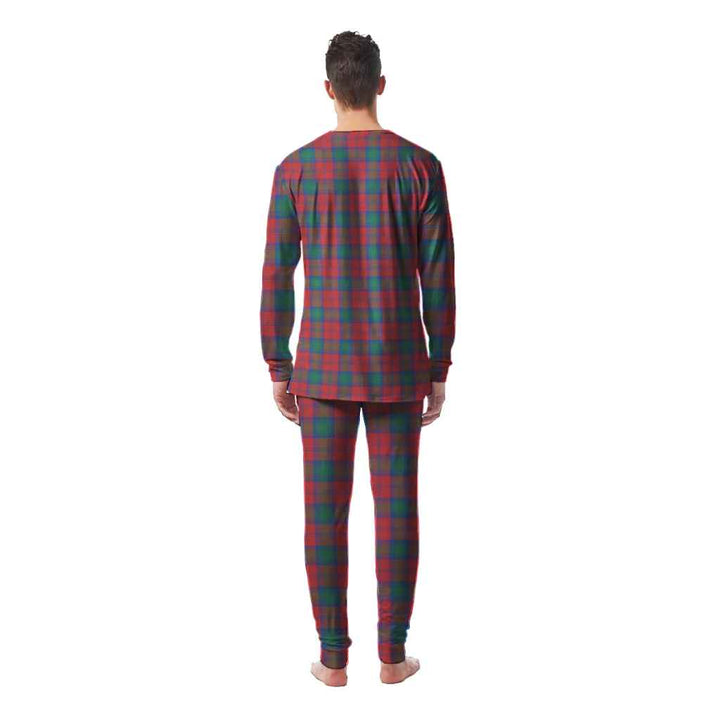 Scottish Lindsay Modern Clan Tartan Pajama Set Men Back Side Tartan Plaid