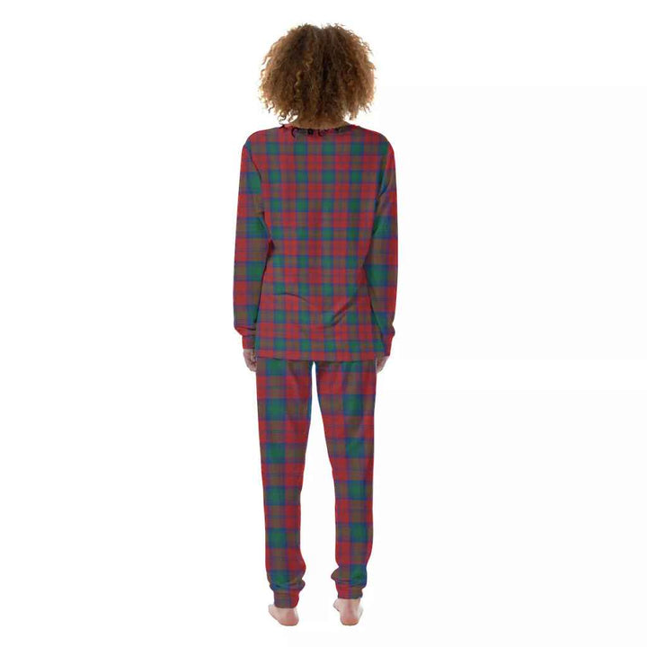 Scottish Lindsay Modern Clan Tartan Pajama Set Women Back Side Tartan Plaid