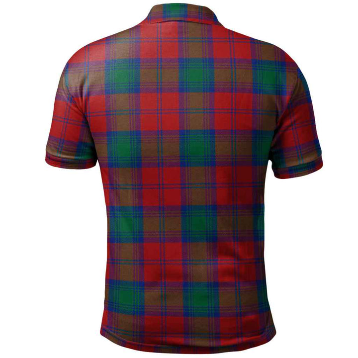 Scottish Lindsay Modern Clan Tartan Polo Shirt Back Side Tartan Plaid
