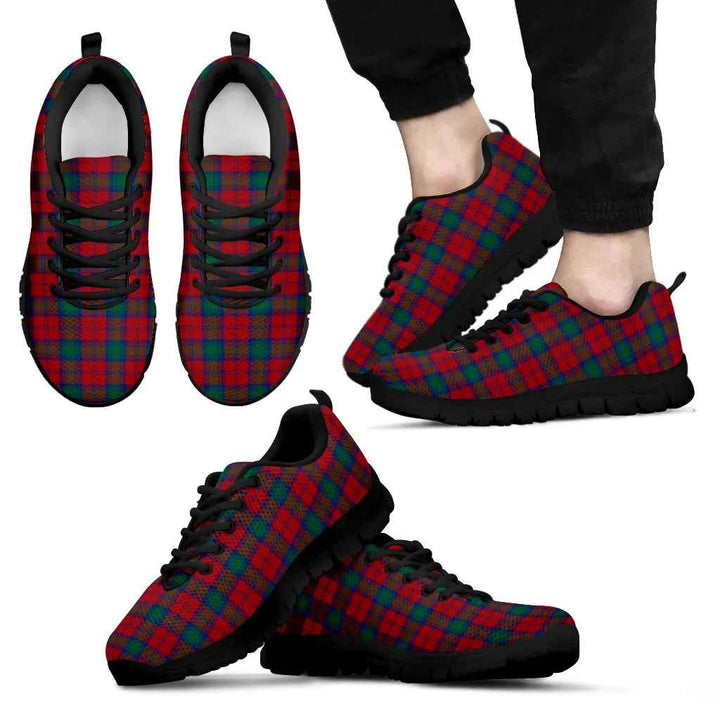 Scottish Lindsay Modern Clan Tartan Sneakers Black Sole Tartan Plaid