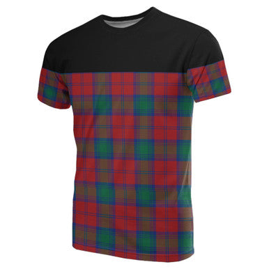 Scottish Lindsay Modern Clan Tartan T-Shirt Horizontal Style Front Side Tartan Plaid