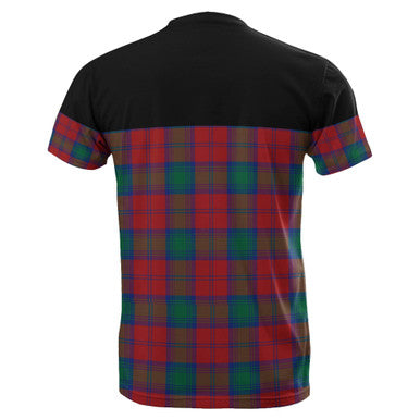 Scottish Lindsay Modern Clan Tartan T-Shirt Horizontal Style Back Side Tartan Plaid