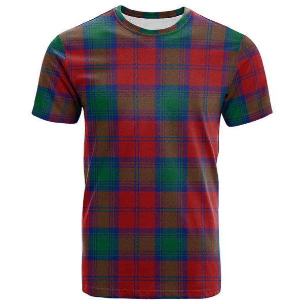 Scottish Lindsay Modern Clan Tartan T-Shirt Front Side Tartan Plaid
