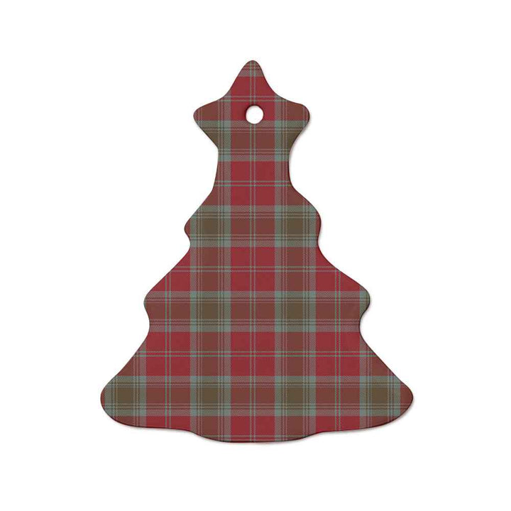 Scottish Lindsay Weathered Clan Tartan Ceramic Ornament  Tree Shape Tartan Plaid