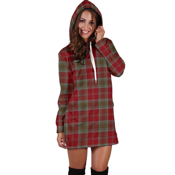 Scottish Lindsay Weathered Clan Tartan Hoodie Dress