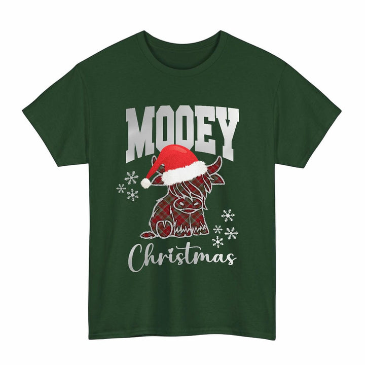 Scottish Lindsay Weathered Clan Tartan T-Shirt - Mooey Christmas Tartan Plaid Forest Green Color