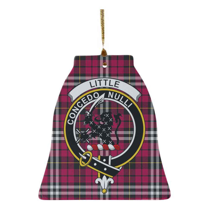 Scottish Little Clan Crest Tartan Ceramic Ornament Bell Shape Tartan Plaid