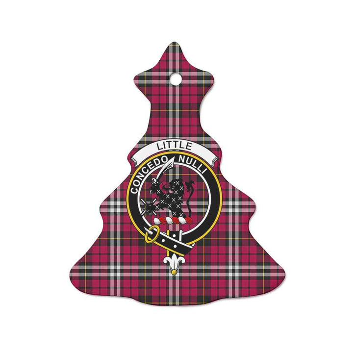 Scottish Little Clan Crest Tartan Ceramic Ornament Tree Shape Tartan Plaid
