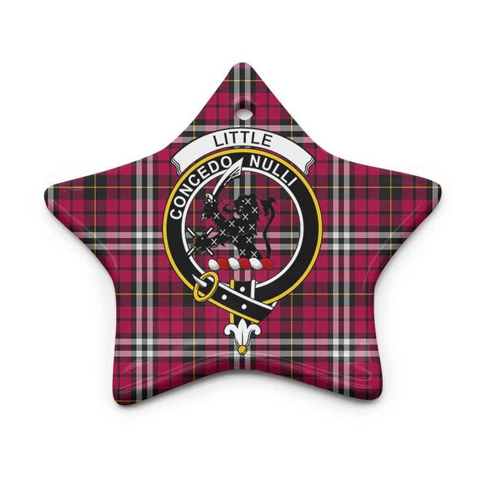 Scottish Little Clan Crest Tartan Ceramic Ornament Star Shape Tartan Plaid