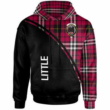 Scottish Little Clan Crest Tartan Curve Hoodie Front Side Tartan Plaid