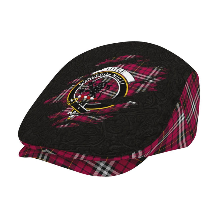 Scottish Little Clan Crest Tartan Flat Cap - Scratch Style Tartan Plaid 2