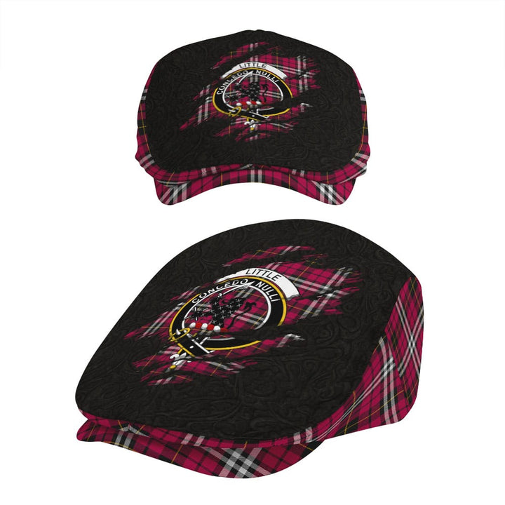 Scottish Little Clan Crest Tartan Flat Cap - Scratch Style Tartan Plaid 5