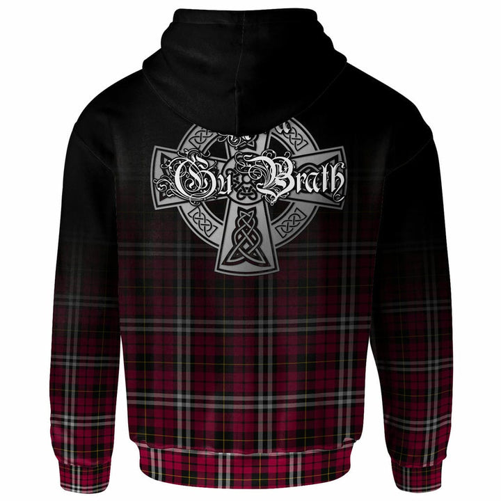 Scottish Little Clan Crest Tartan Hoodie - Alba Gu Brath Family Crest Celtic Inspired Back Side Tartan Plaid