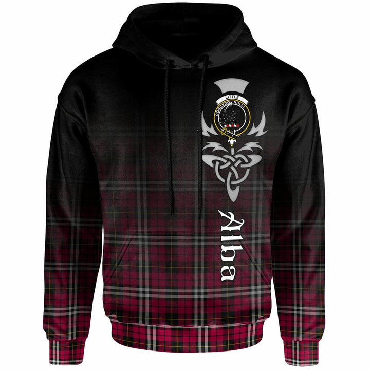 Scottish Little Clan Crest Tartan Hoodie - Alba Gu Brath Family Crest Celtic Inspired Front Side Tartan Plaid