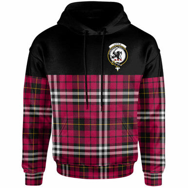 Scottish Little Clan Crest Tartan Hoodie - Horizontal Style Front Side Tartan Plaid