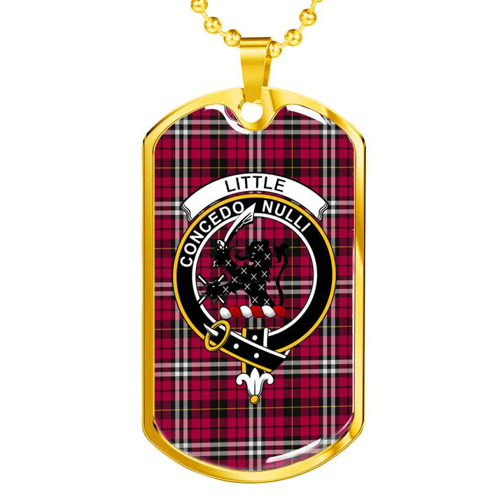 Scottish Little Clan Crest Tartan Military Dog Tag Necklace Tartan Plaid 2
